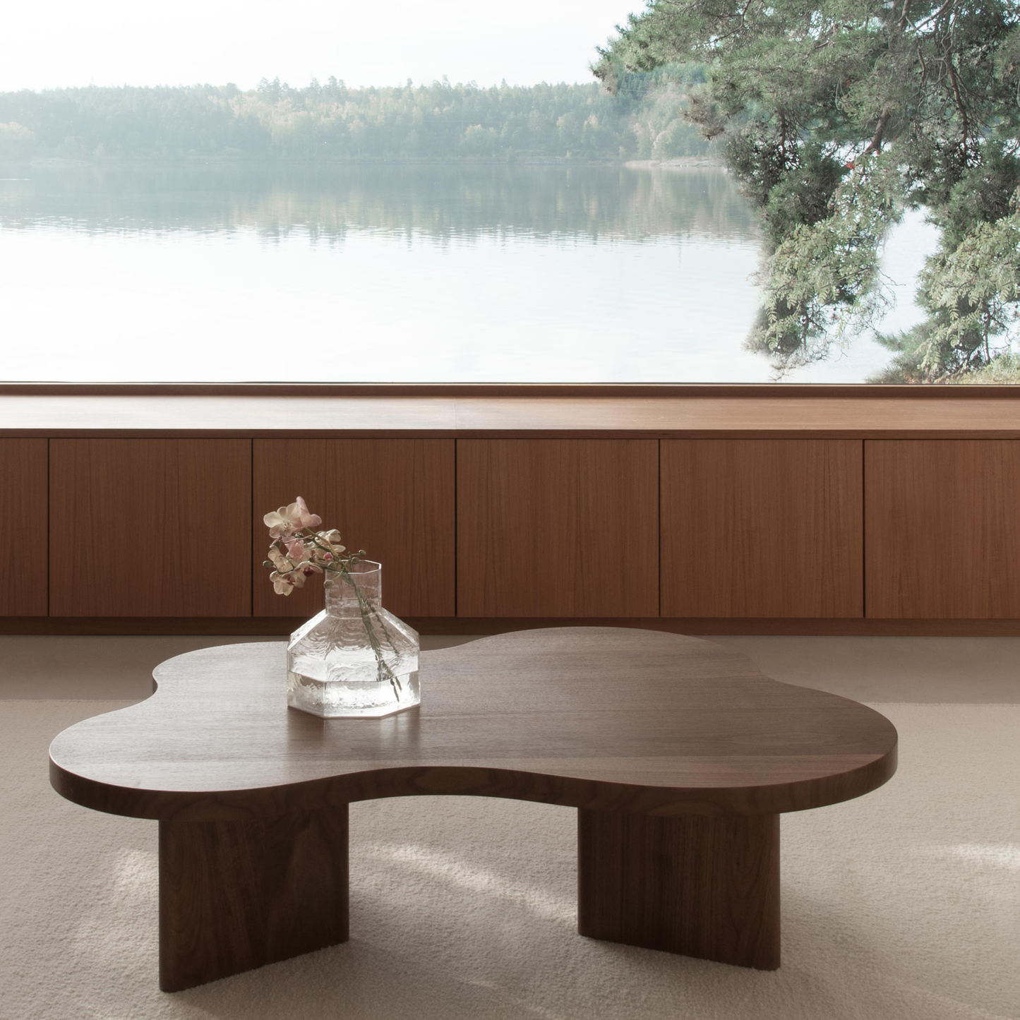 Side By Side Table Walnut