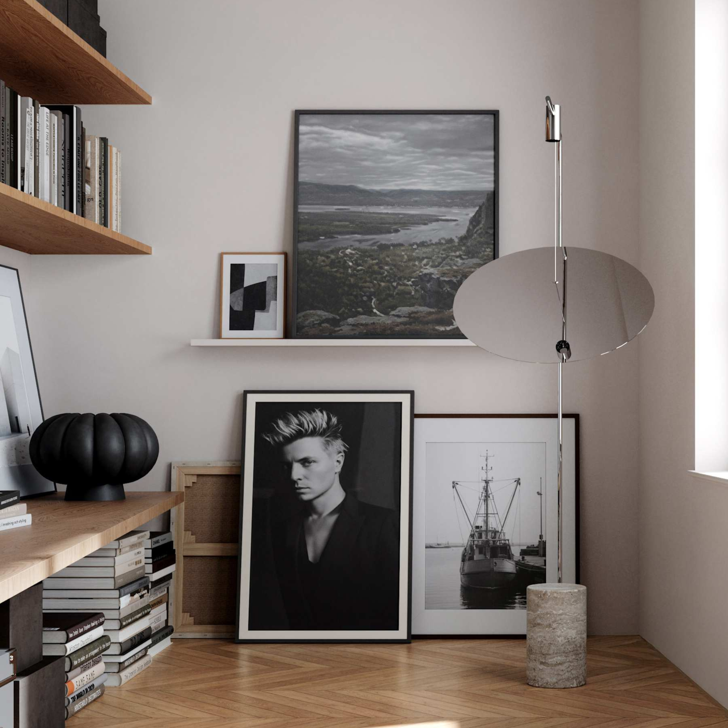 The Moon Floor Lamp - Chrome