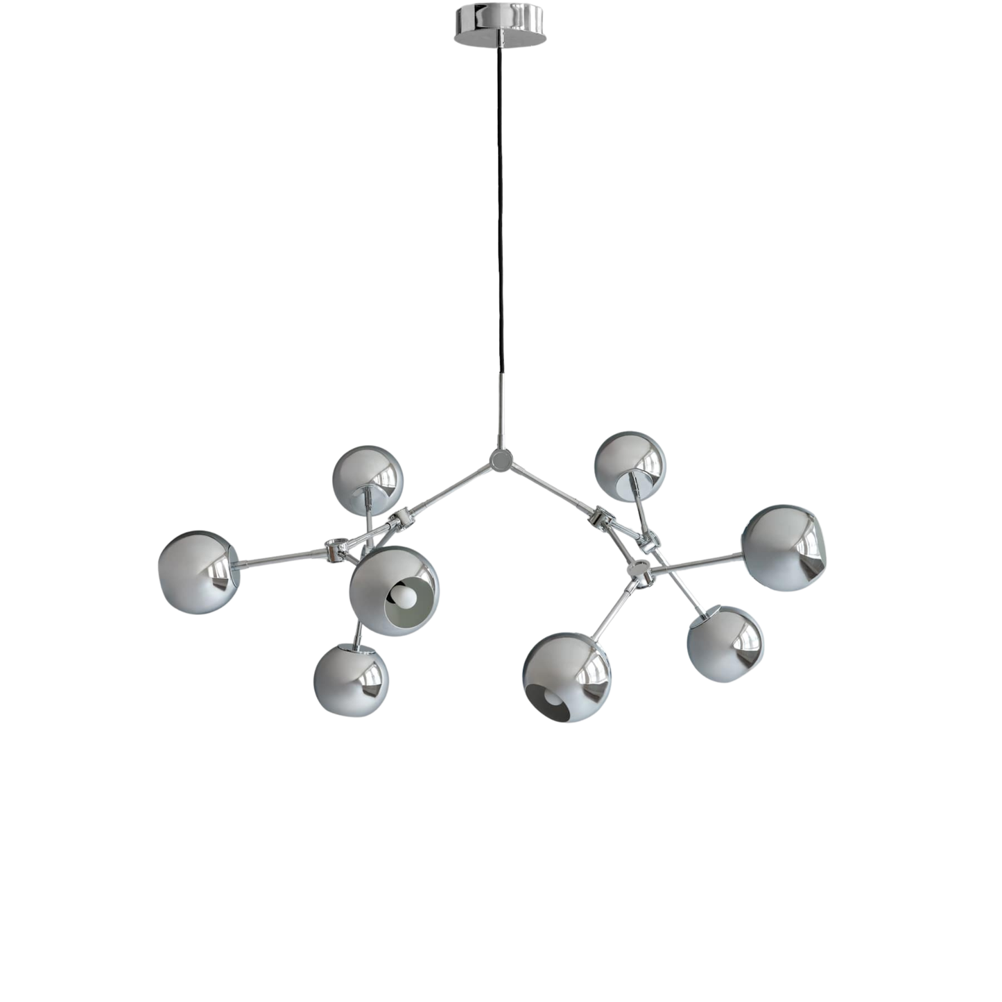 Drop Chandelier Globe, Mini - Chrome