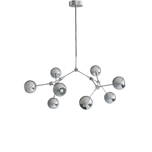 Drop Chandelier Globe, Mini - Chrome