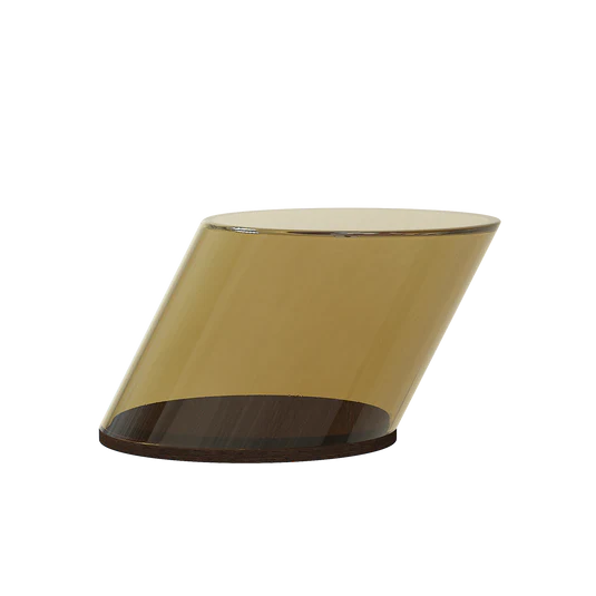 Tilt Coffe Table, Glass Amber