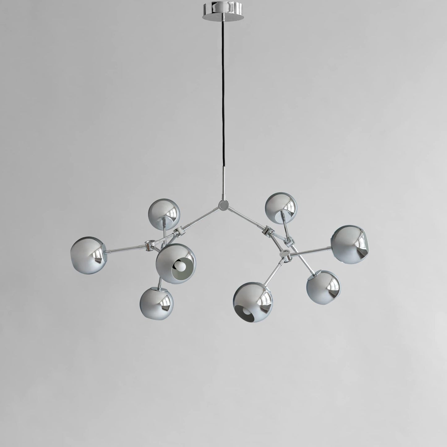 Drop Chandelier Globe, Mini - Chrome