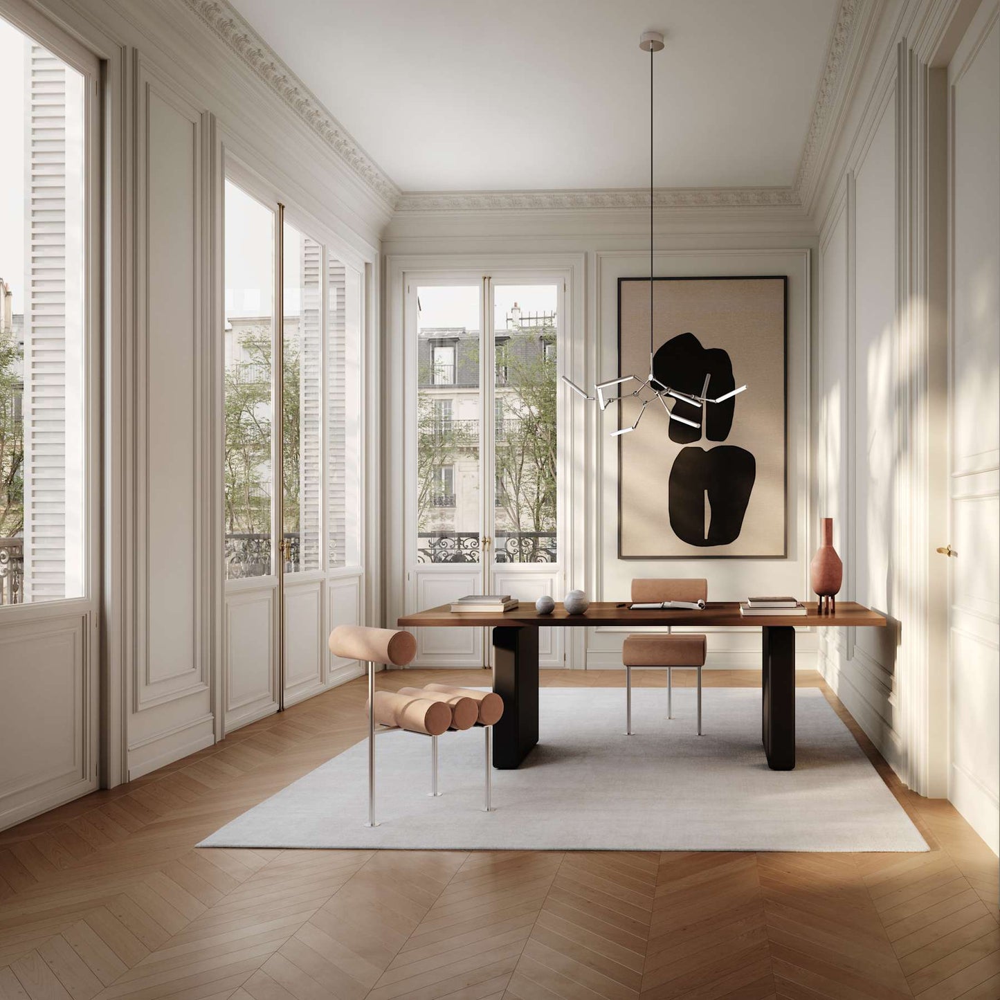 Stick Chandelier, Mini - Chrome