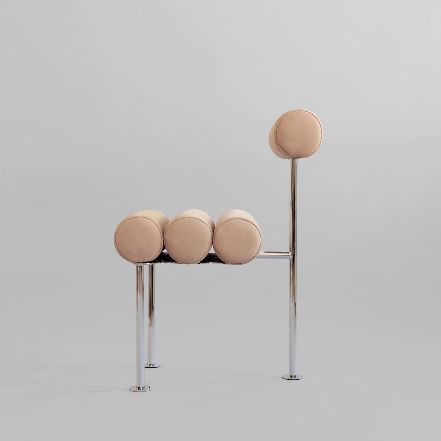 Hiro Dining Chair, Stainless Steel - Nubuck